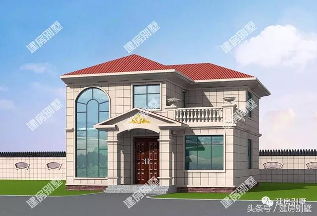 復式客廳中空11×11米二層別墅戶型圖，主體造價20萬足矣