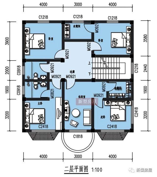 4款占地方方正正的時尚漂亮農村別墅戶型圖，中國人還是喜歡方正