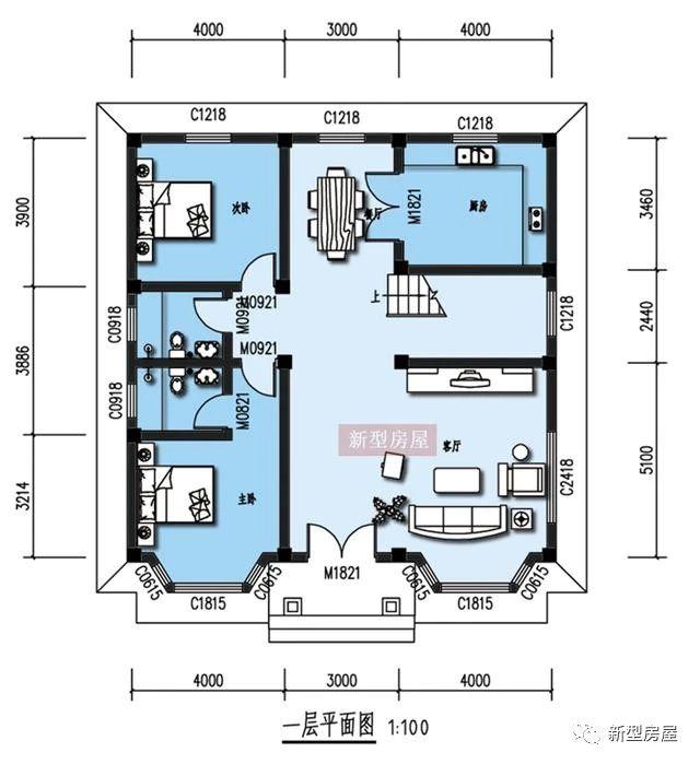 4款占地方方正正的時尚漂亮農村別墅戶型圖，中國人還是喜歡方正