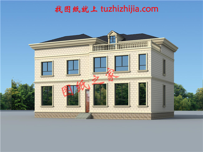 農村二層住宅樓圖紙及效果圖，帶地下室，戶型好