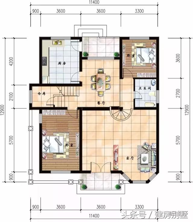 8套面寬11米左右的農村小樓圖，這種開間最受歡迎