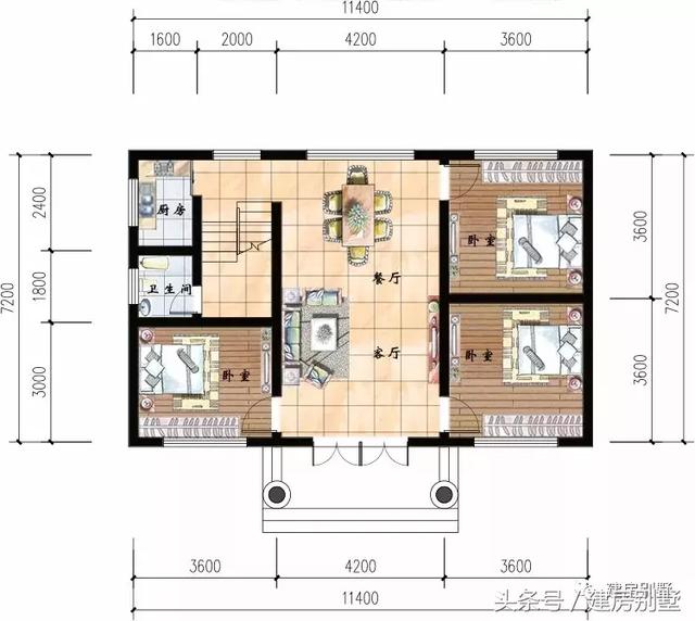 8套面寬11米左右的農村小樓圖，這種開間最受歡迎