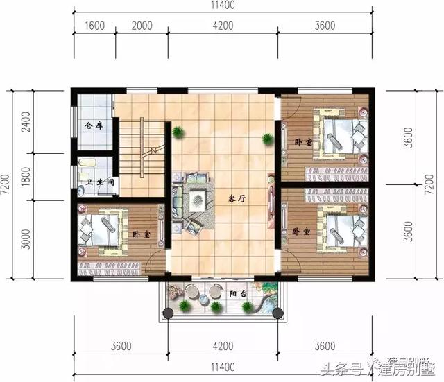 8套面寬11米左右的農村小樓圖，這種開間最受歡迎
