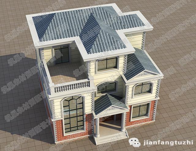 12×10米30萬2廳6室帶堂屋經典實用三層自建房全套施工