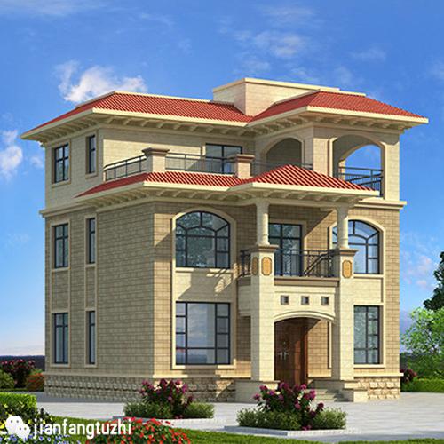 11×10造價(jià)25萬(wàn)帶神位平頂三層自建房設(shè)計(jì)圖