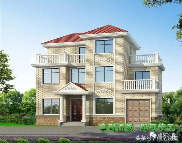 14×8米三層農村別墅，朋友圈里都說這是實用戶型