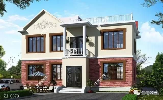 農村建房，還是首選半坡半平兩層半，這10套最好看