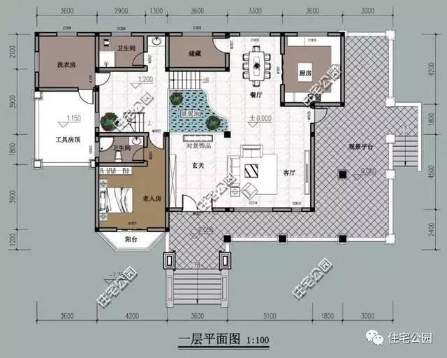 農村建房，還是首選半坡半平兩層半，這10套最好看