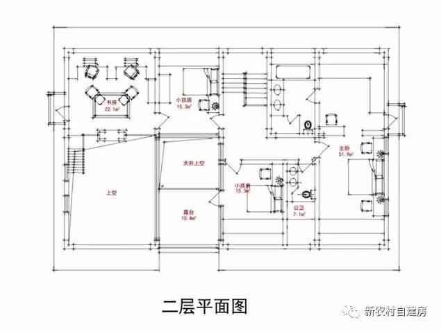 2套一層半農村平房設計，第2套布局功能最全