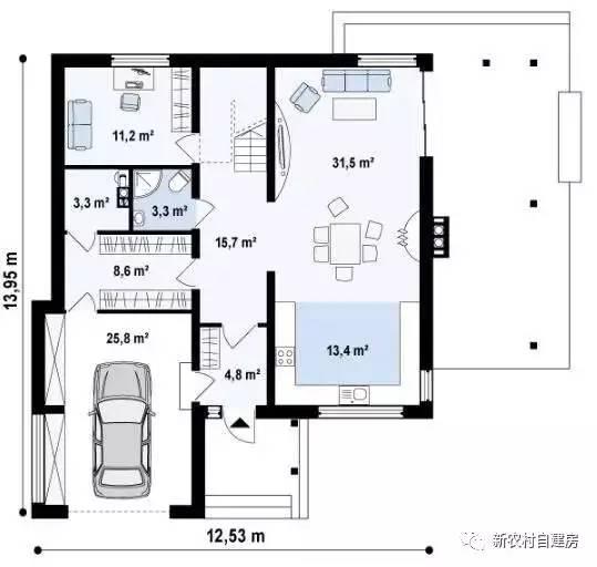 13X12米現代別墅，全部建下來只要40萬，心動嗎