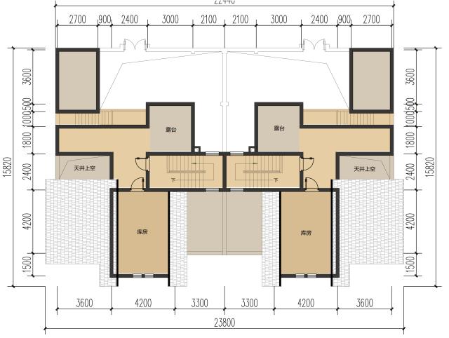 二層帶閣樓雙拼民居，來看看后院的禽舍怎么布置的吧！