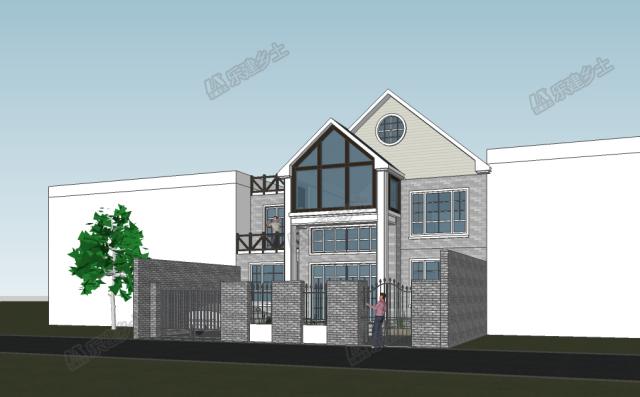 二層美式鄉(xiāng)村自建房設(shè)計，地下室+閣樓豐富住宅功能