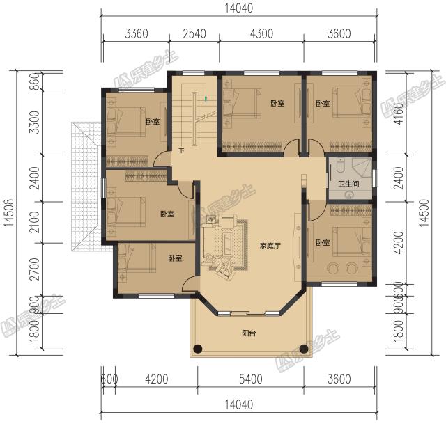 15x16米二層簡歐別墅設計，戶型經濟實用