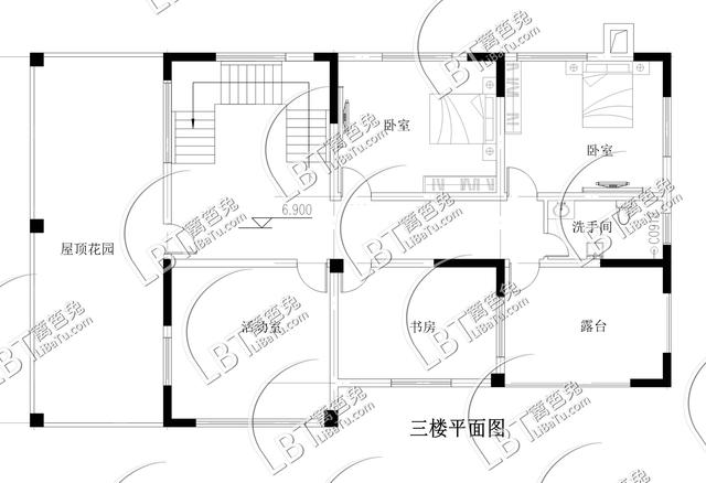 鄉村自建三層別墅19米X11米，堂屋、車庫、旋轉樓梯任你選！