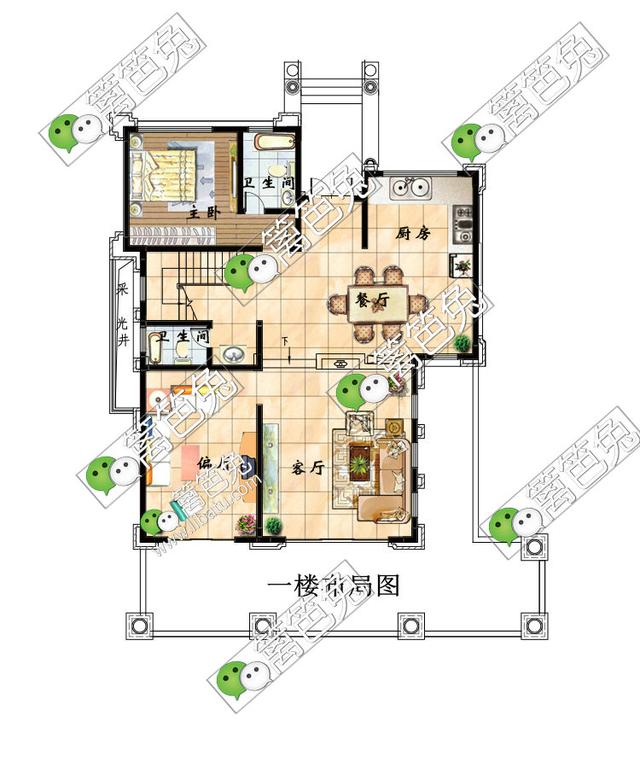 豪華大歐式風(fēng)格三層半自建別墅設(shè)計(jì)圖紙新農(nóng)村挑空復(fù)式樓別墅