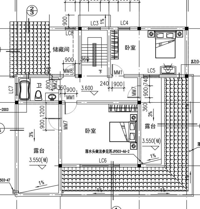 免費送！新農村自建別墅全套施工圖紙，兩層13.1X12.8米