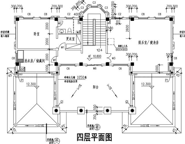 農(nóng)村自四層建豪宅別墅！含地下室加個(gè)觀光電梯更完美！全套圖紙！