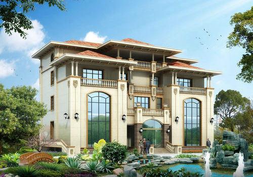 農(nóng)村自四層建豪宅別墅！含地下室加個(gè)觀光電梯更完美！全套圖紙！