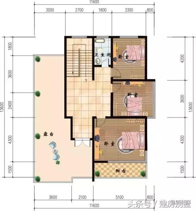 11.6×13.9米二層農(nóng)村別墅，毛坯造價僅22萬帶車庫