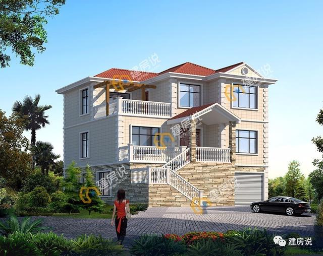 11.9x12.3米三層農(nóng)村別墅，城里人想住都住不上