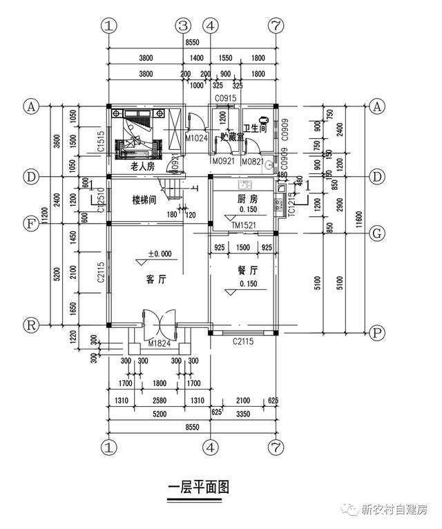 9x12米鄉村三層別墅設計，單家獨院含平面圖和立面圖