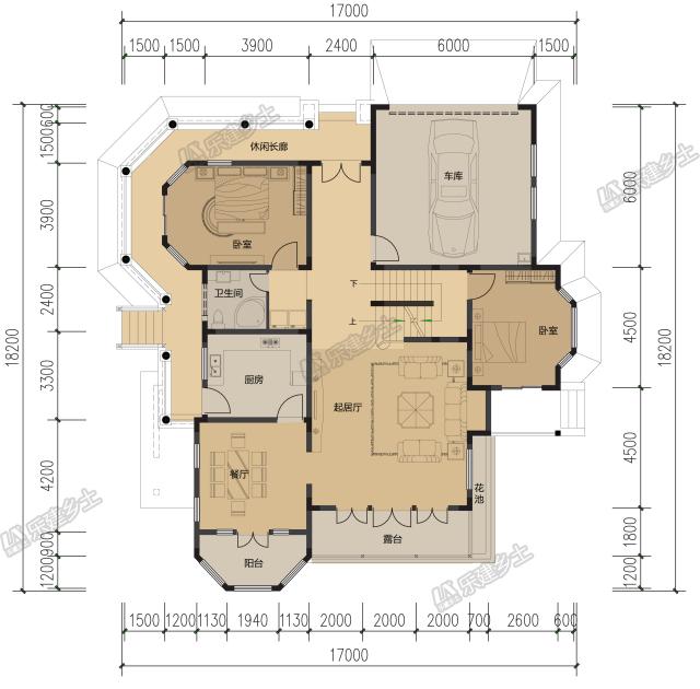 一所“內外兼修” 的二層坡地住房設計，切勿錯失圖紙呦！