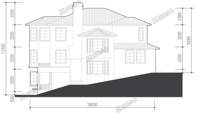 一所“內外兼修” 的二層坡地住房設計，切勿錯失圖紙呦！