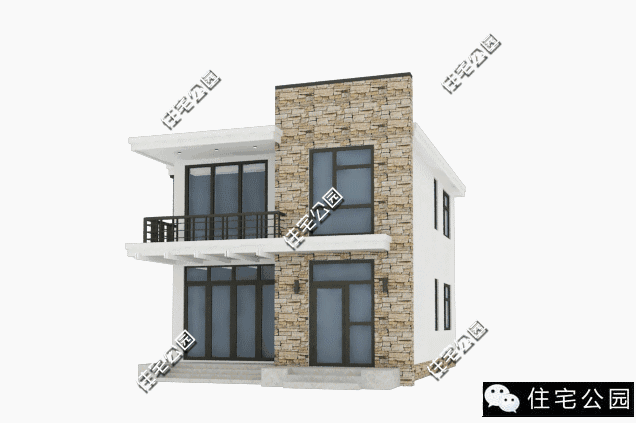 7X9.6米現(xiàn)代別墅，時尚、實(shí)用，造價(jià)僅12萬？