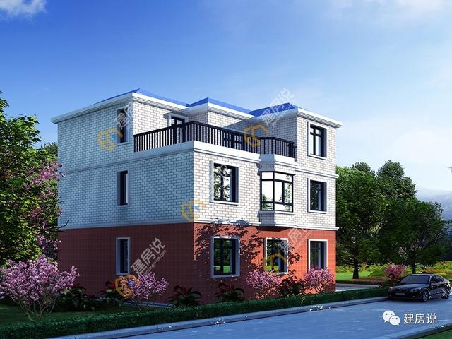 三層農村別墅，有飄窗更美觀且很實用