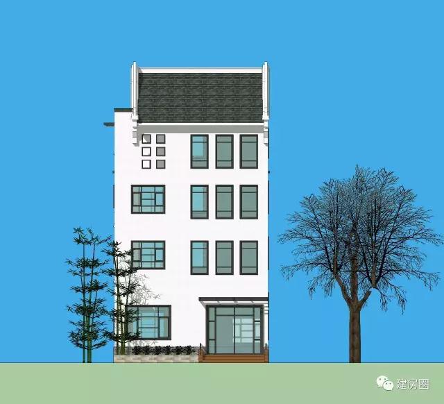 福建老板只花28萬建4層現代徽派別墅！漂亮花園+大露臺