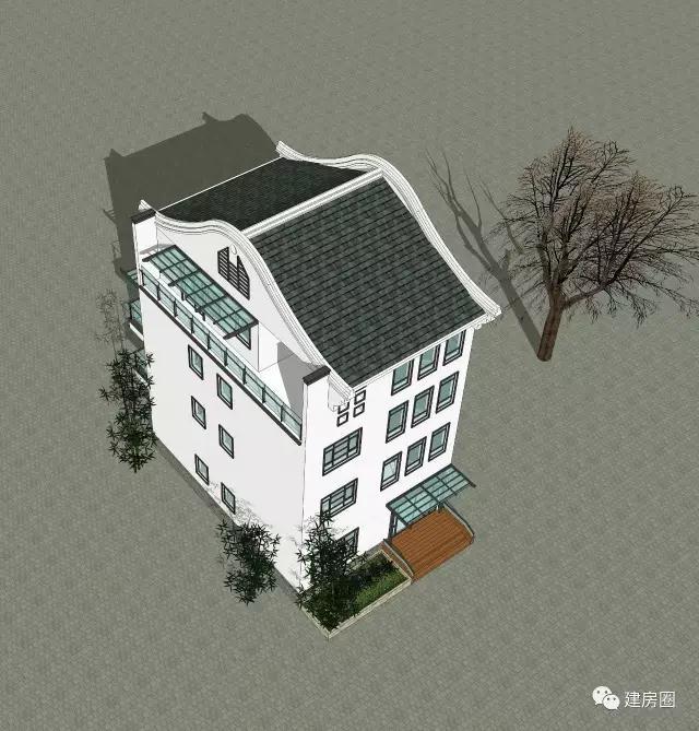 福建老板只花28萬建4層現代徽派別墅！漂亮花園+大露臺