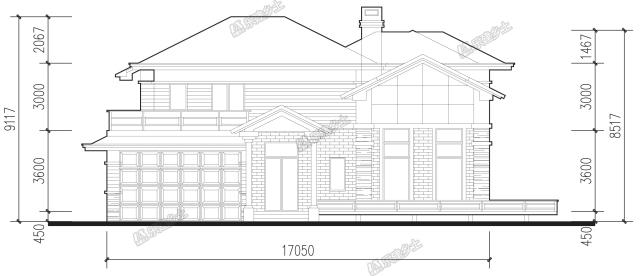 二層簡(jiǎn)約別墅，設(shè)計(jì)過渡平臺(tái)及內(nèi)庭院，讓居住更愜意