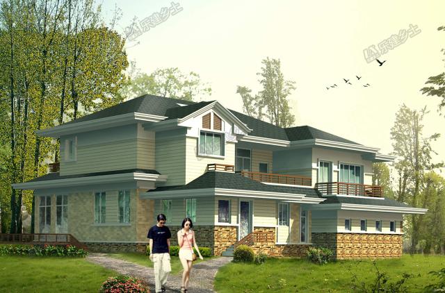 簡歐風格，大氣實用，二層別墅圖紙分享