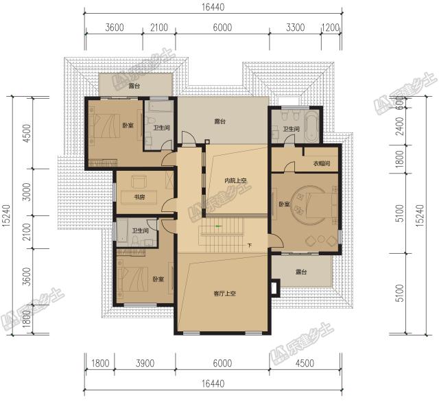 簡歐風格，大氣實用，二層別墅圖紙分享