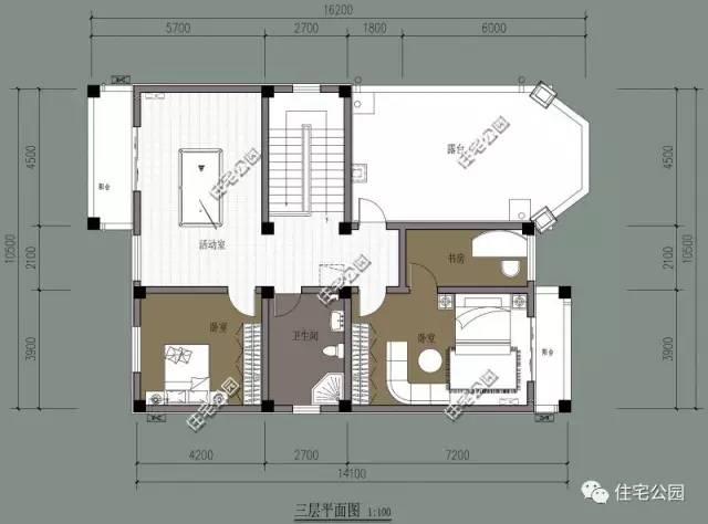 10X16米歐式別墅，外觀美，布局好，7臥室！