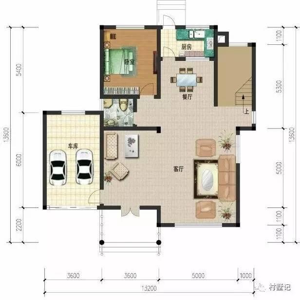 30萬建造這套帶車庫的挑空別墅，把日子過的紅紅火火