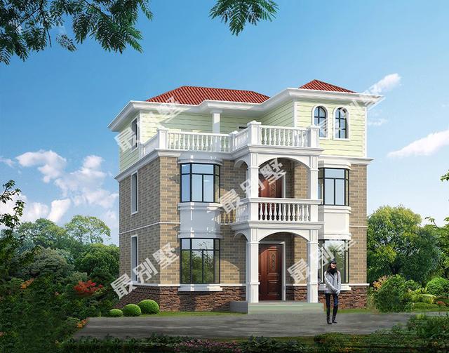 9.96x10.96米三層農(nóng)村別墅，小戶型也能火遍十里八鄉(xiāng)