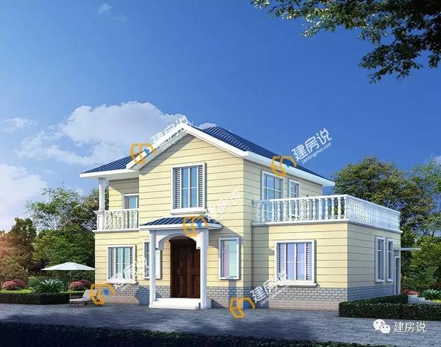 帶旋轉樓梯的二層農村別墅，十里八鄉都喜歡的戶型