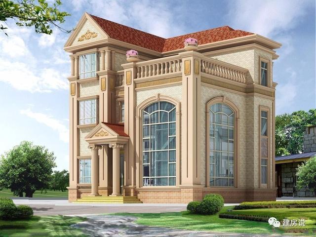 5款帶落地窗的農村別墅，大氣的別墅就應該是這個樣子