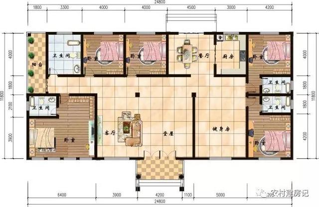 9套一層農村別墅戶型圖，第六款最討農村人喜歡
