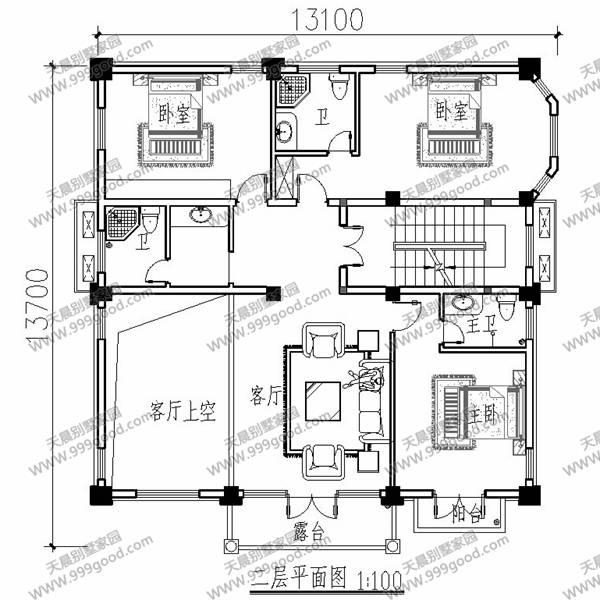 3套三層半的別墅戶型，一棟樓造價比北上廣一個廁所便宜