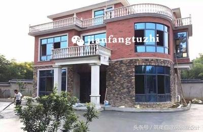 幾組別墅效果圖和完工圖對比，完工圖比效果圖更漂亮