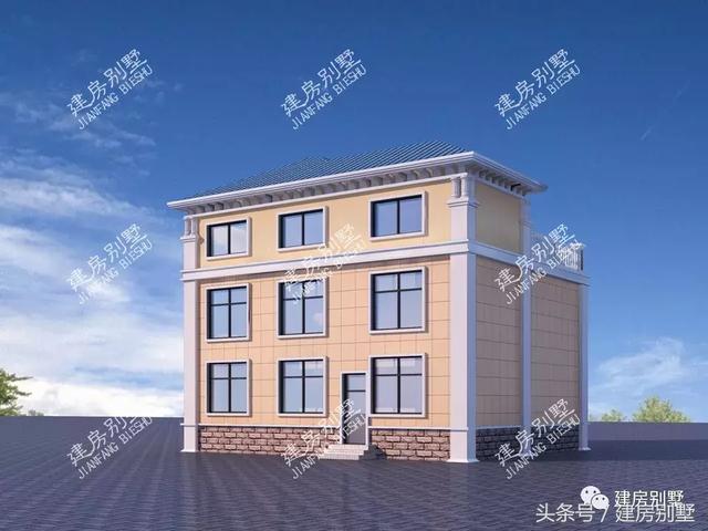 帶獨立廚房的三層別墅設計方案，農村還是喜歡獨立廚房設計