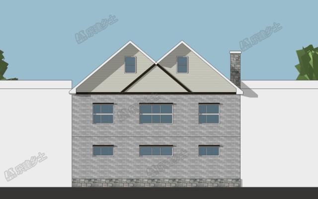 美式鄉村二層樓房設計圖，設計感強，夾層做閣樓，增加室內空間