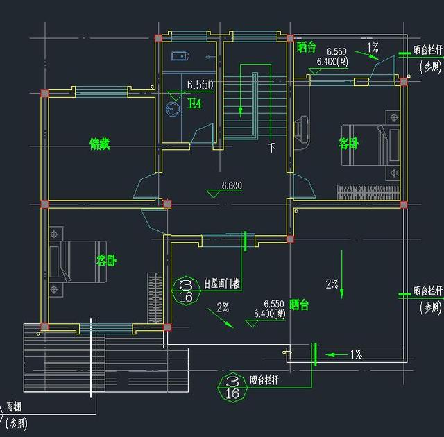 三層樓房設計圖包含全套施工圖紙，自建房效果圖