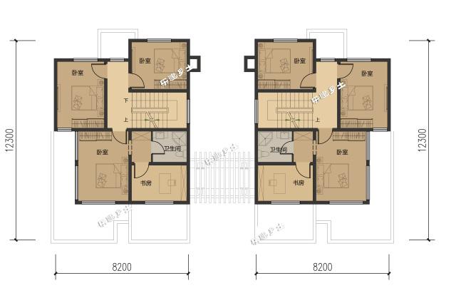 簡約風(fēng)格雙拼別墅設(shè)計參考圖
