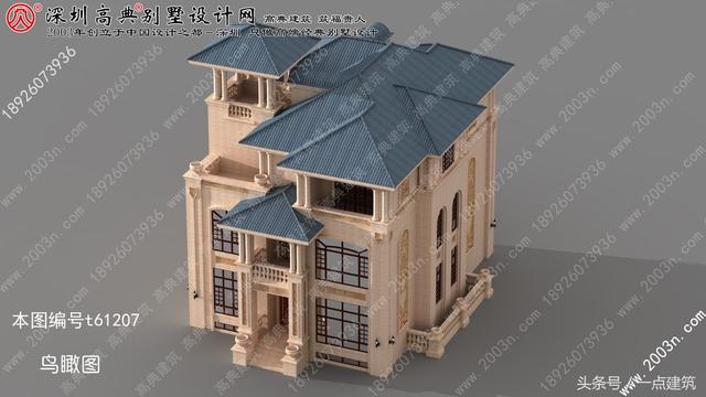 帶地下室和小塔樓的三層豪華歐式別墅效果圖+建造施工實(shí)景照片！