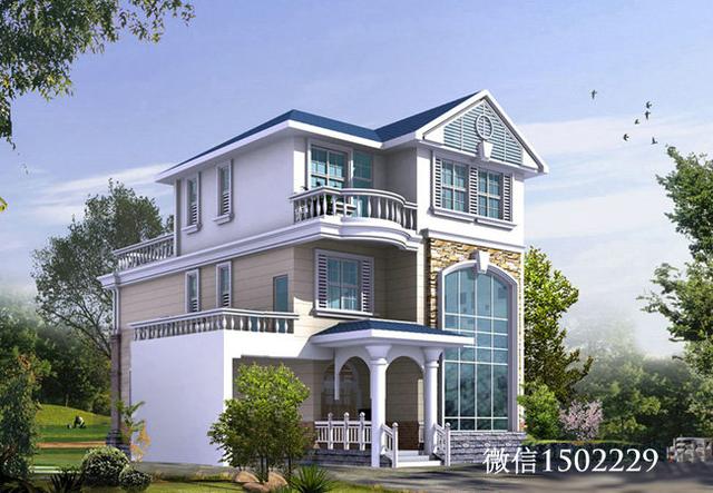 農村小別墅設計圖 新農村三層住宅設計圖 兩層自建別墅施工圖紙！