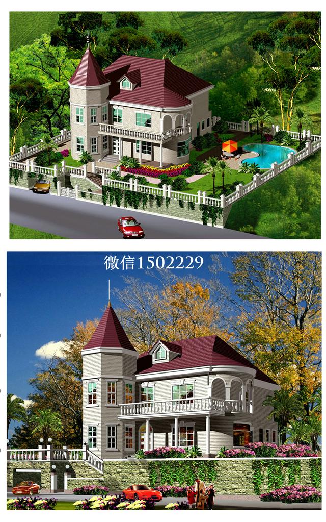 農村小別墅設計圖 新農村三層住宅設計圖 兩層自建別墅施工圖紙！