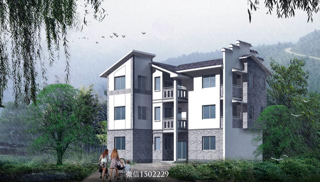 農村小別墅設計圖 新農村三層住宅設計圖 兩層自建別墅施工圖紙！